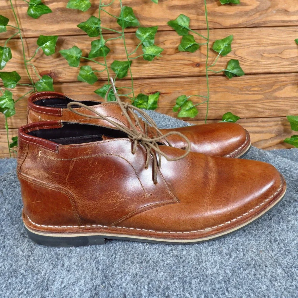 Steve Madden Harken Mens Chukka Boots Size 8 Dress Work Cognac Leather